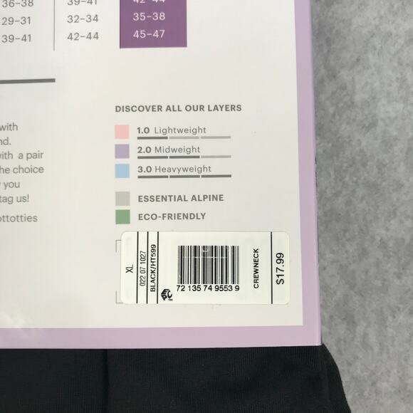 Wander by HotTotties Top Womens XL Black Midweight Thermal Base Layers Noemi - Picture 6 of 6